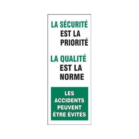 BILINGUAL SAFETY BANNER SAFETY IS FRMBR613